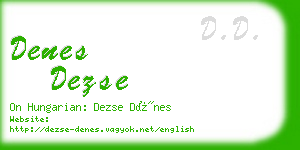 denes dezse business card